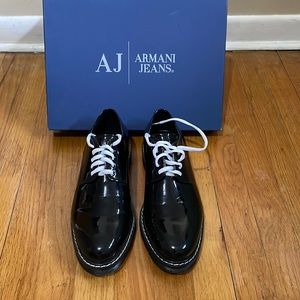 Faux Leather AX Black Shoes